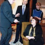 Mike Clifton, Ian Mitchell and Joy Bowmer. Val Brown, sitting