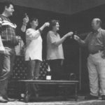 The cast in rehearsal